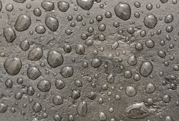 Rain drops  on concrete surface