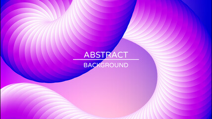 Abstract geometric vector background with 3d twisted liquid shape. Colorful design template with fluid shapes composition.