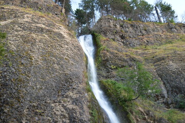 waterfall in the mountains