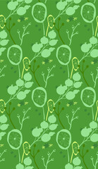 Summer. Colors. Pattern without seams.