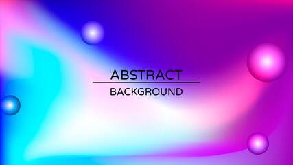 Abstract holographic gradient poster with pearlescent spheres. Design template for award, brochure, certificate, flyer, cover, banner, wallpaper, presentation. Trendy liquid vector background.