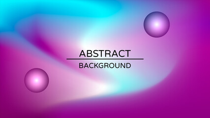 Abstract holographic gradient poster with pearlescent spheres. Design template for award, brochure, certificate, flyer, cover, banner, wallpaper, presentation. Trendy liquid vector background.