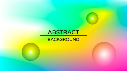 Abstract holographic gradient poster with pearlescent spheres. Design template for award, brochure, certificate, flyer, cover, banner, wallpaper, presentation. Trendy liquid vector background.