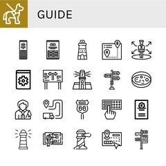 Set of guide icons