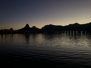 sunset over the lake - Rio de Janeiro
