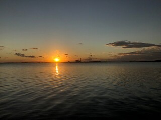 sunset over the sea