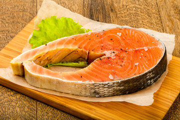 Raw salmon