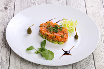 Tartar with salmon and avocado