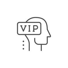 VIP person line outline icon