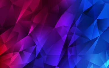 Dark Blue, Red vector texture in triangular style. Modern abstract illustration with colorful triangles. Pattern for commercials.