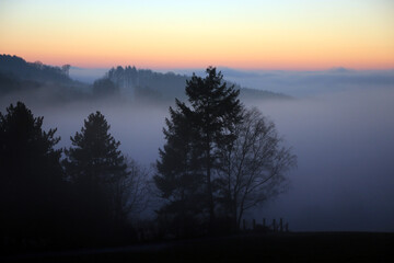 Fototapeta premium Abendstimmung im Odenwald