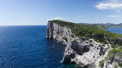 Fototapeta na wymiar Telasnica cliffs from sea side