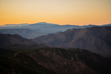Fototapeta na wymiar Mountain Range During Sunset
