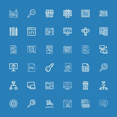 Editable 36 optimization icons for web and mobile