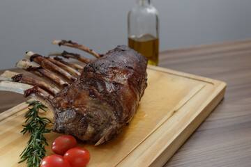 oven-roasted lamb rib with rosemary and olive oil