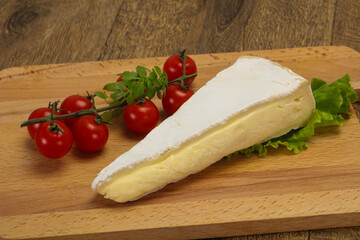 Brie cheese triangle served salad