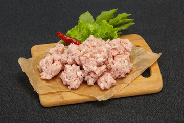 Homemade pork minced meat for cooking