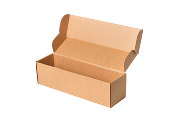Brown cardboard carton box, isolated