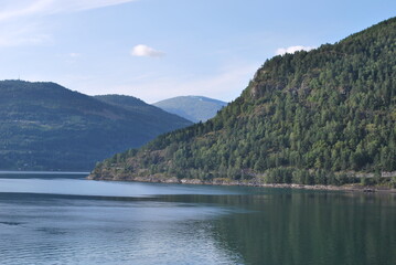 Fototapeta na wymiar Mountains on the fjords