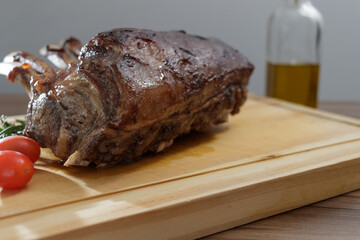 oven-roasted lamb rib with rosemary and olive oil