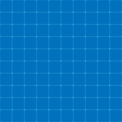 Lines and circles on a blue background. Architectural technical grid for the plan. Blueprint paper graphic texture. Abstract backdrop seamless pattern