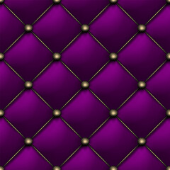 Women violet pink matte leather texture seamless pattern. Vip background upholstery rich and luxury sofa. Vector abstract antique illustration. Close-up.