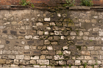 brick wall and brick texture.  background of a old brick house.