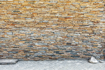 Wall built of natural stone. Can be used as background. Great background or texture.