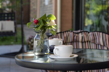 cup of tea and roses