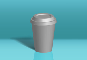 Cup coffee mockup template business , realistic 3d package mockup design for branding 
