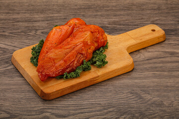 Smoked chicken breast with spices