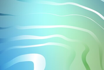 Light Blue, Green vector backdrop with bent lines.