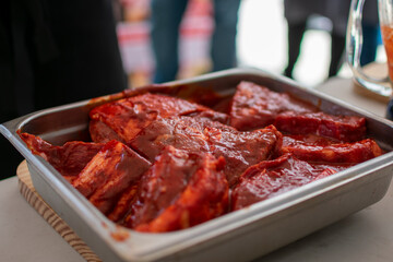 barbacoa de picaña en hojas de agave y al asador 