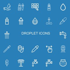 Editable 22 droplet icons for web and mobile