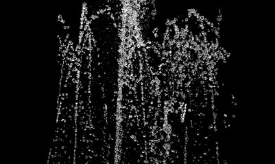 water splash isolated on black background, waterfall isolated 