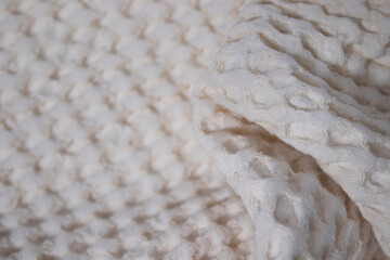 white-yellow fabric, terry, textured cubes-shaped background. suitable for design paper, background text, images, banners, billboards, pamphlets. High quality photo