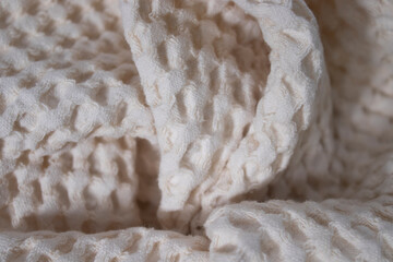 white-yellow fabric, terry, textured cubes-shaped background. suitable for design paper, background text, images, banners, billboards, pamphlets. High quality photo