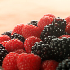 blackberry and raspberry