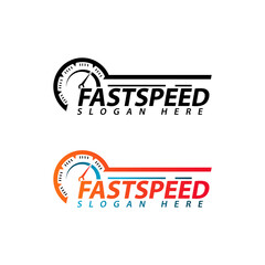 Black and color automotive logo design template isolated on white background