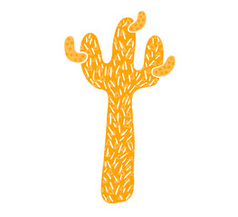 Festively adorned mexican cactus, typical holiday mexico concept traditional stuff icon isolated on white, flat vector illustration. Decoration festive plant, tradition north america country.