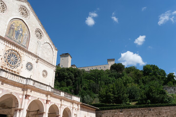 historic center of the medieval town spoleto umbria italy