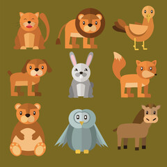 set of animals