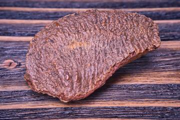 Paranuts vegetarian food in wooden bowls, on old wooden background