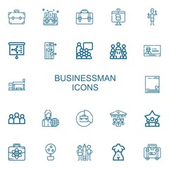 Editable 22 businessman icons for web and mobile