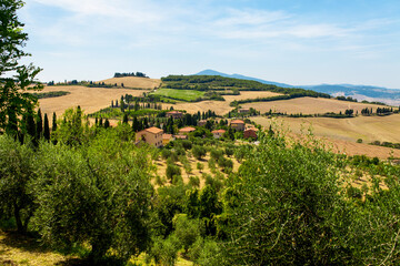 Fototapeta na wymiar Rural landscapes of beautiful Tuscany, Italy