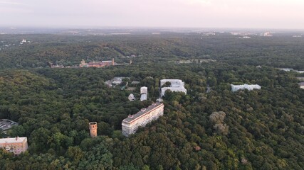 Fototapeta na wymiar view on holosiyevo forest Kyiv