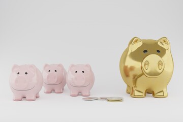 piggy bank with money
