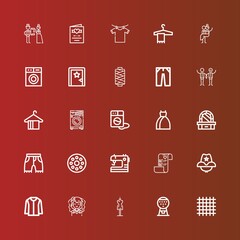 Editable 25 dress icons for web and mobile