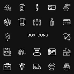 Editable 22 box icons for web and mobile
