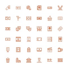 Editable 36 ticket icons for web and mobile